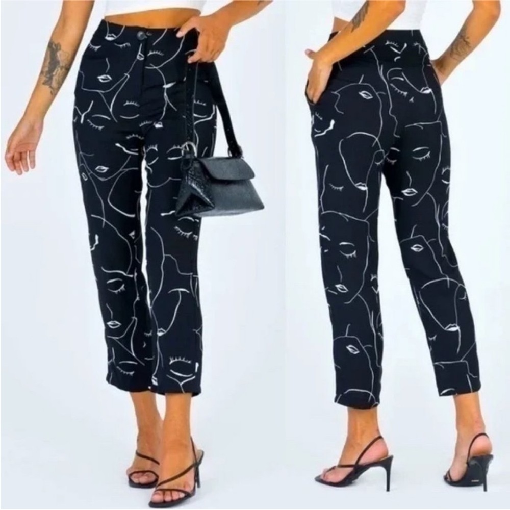 Black and white Zevia Pants